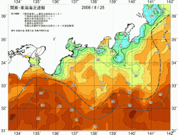 関東・東海海況速報/広域(2008/08/25)
