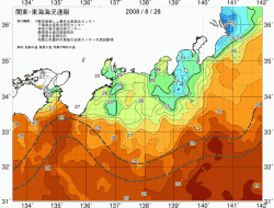 関東・東海海況速報/広域(2008/08/28)