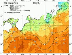関東・東海海況速報/広域(2008/09/01)