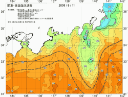 関東・東海海況速報/広域(2008/09/11)