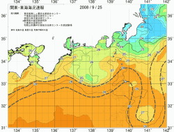 関東・東海海況速報/広域(2008/09/25)