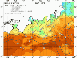 関東・東海海況速報/広域(2008/10/02)