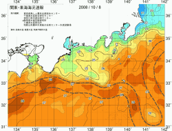 関東・東海海況速報/広域(2008/10/08)