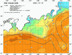 関東・東海海況速報/広域(2008/10/16)