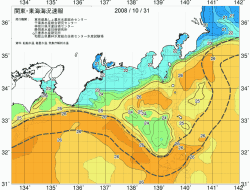 関東・東海海況速報/広域(2008/10/31)