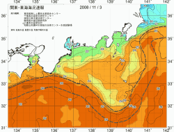 関東・東海海況速報/広域(2008/11/03)