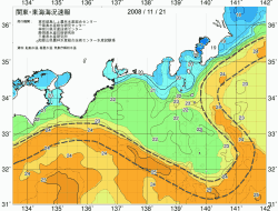 関東・東海海況速報/広域(2008/11/21)