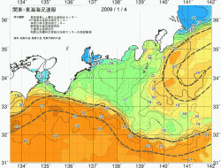 関東・東海海況速報/広域(2009/01/04)