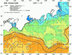 関東・東海海況速報/広域(2009/01/22)