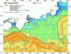 関東・東海海況速報/広域(2009/02/08)