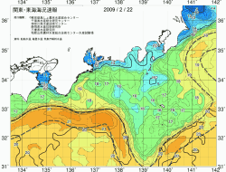 関東・東海海況速報/広域(2009/02/22)