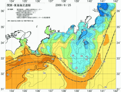 関東・東海海況速報/広域(2009/06/25)