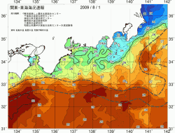 関東・東海海況速報/広域(2009/08/01)