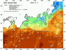 関東・東海海況速報/広域(2009/08/04)