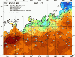 関東・東海海況速報/広域(2009/08/09)