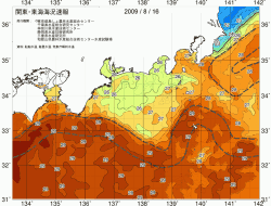 関東・東海海況速報/広域(2009/08/16)