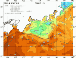 関東・東海海況速報/広域(2009/08/20)