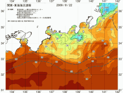 関東・東海海況速報/広域(2009/08/22)