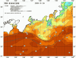 関東・東海海況速報/広域(2009/08/24)