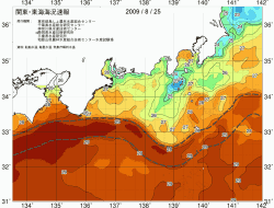 関東・東海海況速報/広域(2009/08/25)