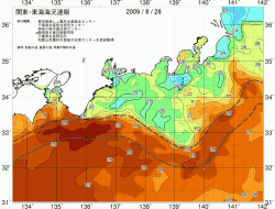 関東・東海海況速報/広域(2009/08/28)