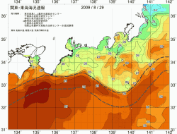 関東・東海海況速報/広域(2009/08/29)