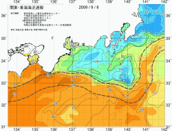 関東・東海海況速報/広域(2009/09/08)