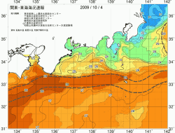 関東・東海海況速報/広域(2009/10/04)