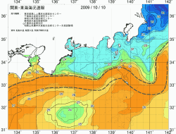 関東・東海海況速報/広域(2009/10/10)