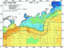 関東・東海海況速報/広域(2009/11/30)