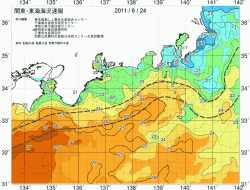 関東・東海海況速報/広域(2011/06/24)
