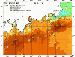 関東・東海海況速報/広域(2011/07/04)