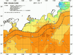 関東・東海海況速報/広域(2011/08/07)