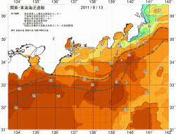 関東・東海海況速報/広域(2011/08/13)