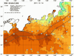 関東・東海海況速報/広域(2011/08/14)