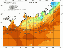関東・東海海況速報/広域(2011/08/31)