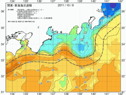 関東・東海海況速報/広域(2011/10/08)