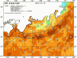 関東・東海海況速報/広域(2012/08/14)