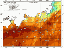 関東・東海海況速報/広域(2012/08/18)