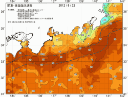 関東・東海海況速報/広域(2012/08/22)