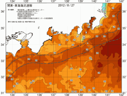 関東・東海海況速報/広域(2012/08/27)