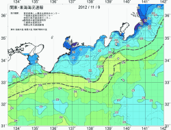関東・東海海況速報/広域(2012/11/09)