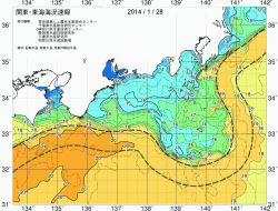 関東・東海海況速報/広域(2014/01/28)