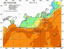 関東・東海海況速報/広域(2014/08/05)