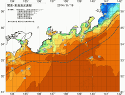 関東・東海海況速報/広域(2014/08/19)