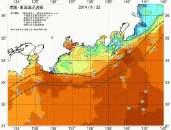 関東・東海海況速報/広域(2014/08/22)