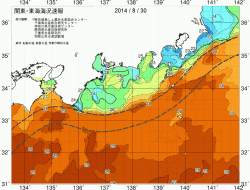 関東・東海海況速報/広域(2014/08/30)