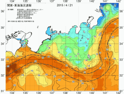 関東・東海海況速報/広域(2015/04/21)