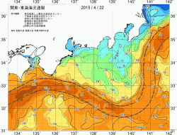 関東・東海海況速報/広域(2015/04/22)