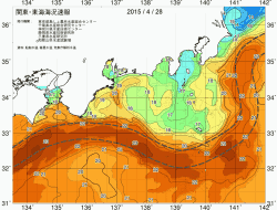 関東・東海海況速報/広域(2015/04/28)